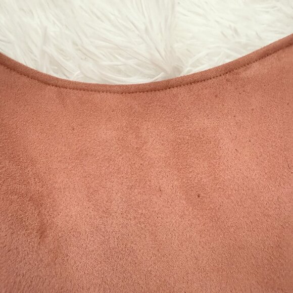 Women BCBGMAXAZRIA Alese Faux-Suede Dress Knee Length in Rose Pink Size Small - Picture 8 of 11